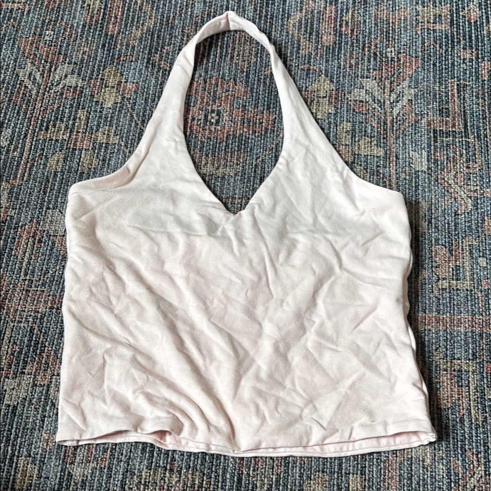 light pink halter top